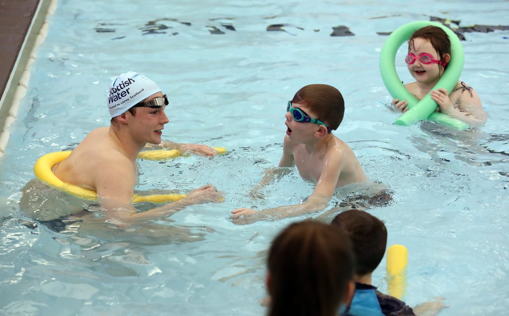 Public Sector PR photography, Learn to Swim Event, Scottish water, Duncan Scott