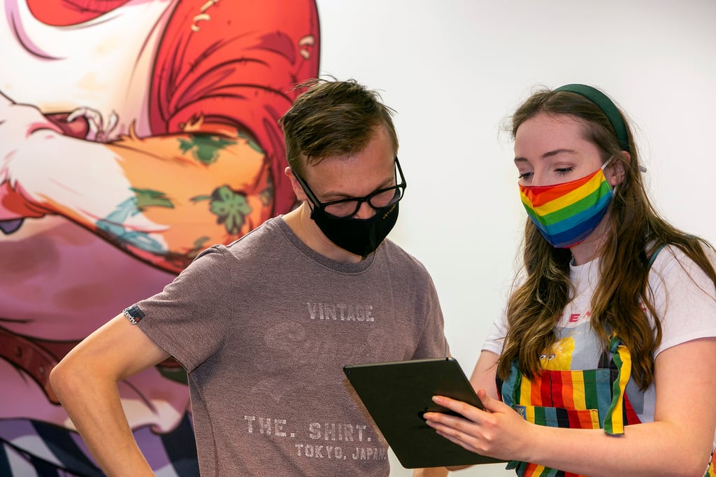 Hyper Luminal producer Phil Barrowclough and QA tester Phoebe Anderson | Scottish pr agency