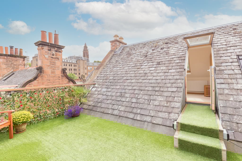 PR Edinburgh Photography features Sunbury Street roof garden shown in PR Edinburgh Photography