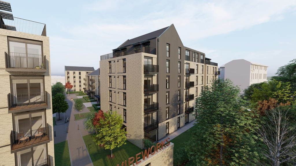 PR Edinburgh Photography shows new apartments at he Wireworks in Musselburgh