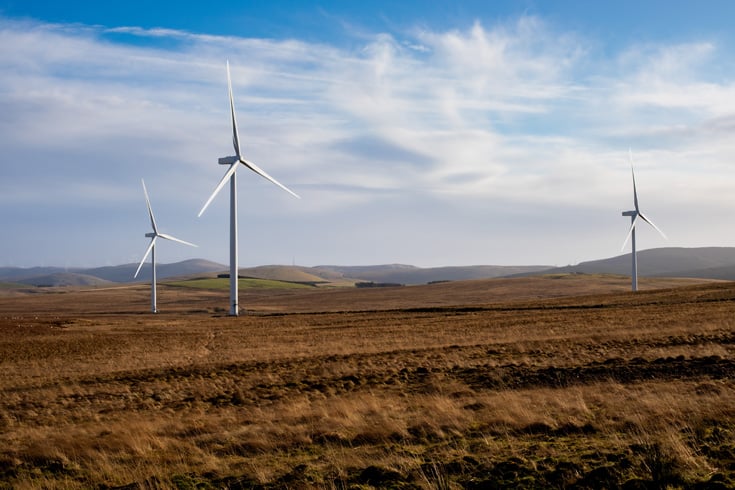 Scottish PR agency photography shows Banks Renewables wind farm