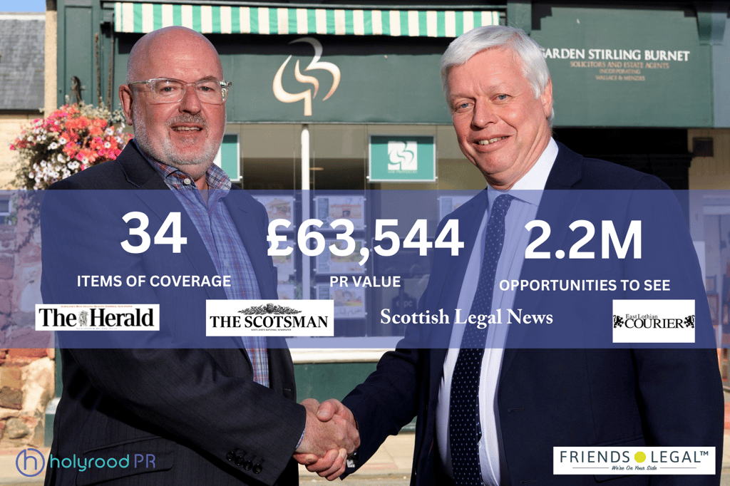 PR in Scotland showcase media success for Garden Stirling Burnett and Friends Legal