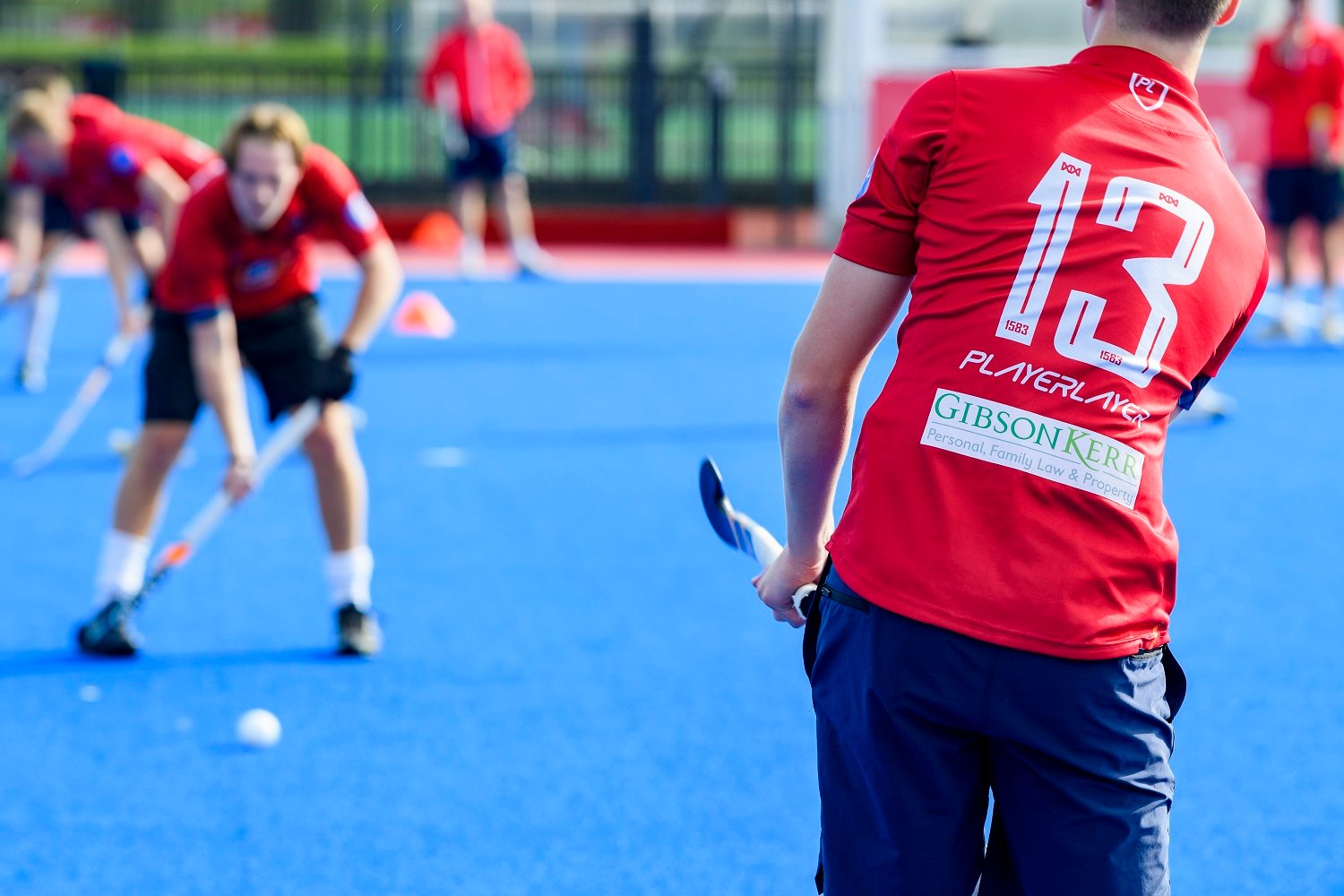 Members of EUMHC train in their new seasonal kit with the Gibson Kerr logo clearly visible