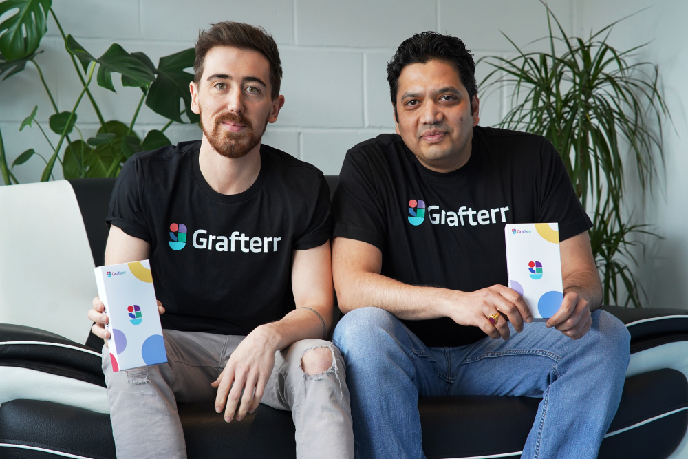 L-R: Andrew Gibbon (COO) and Bhas Kalangi (Founder and CEO) of Grafterr
