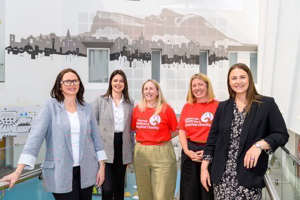 L-R - Lesley Coyle of S&C, Mhairi Howden of S&C, Kate Dixon on ECHC, Victoria Buchanan of ECHC and Thea Davies of S&C