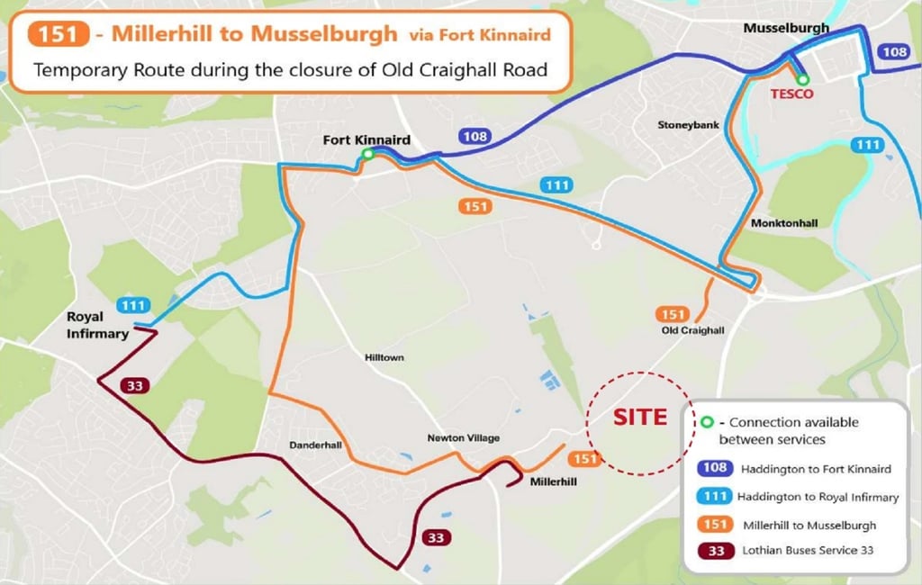 Cala temporary bus route layed out birds eye, image used by PR Agency