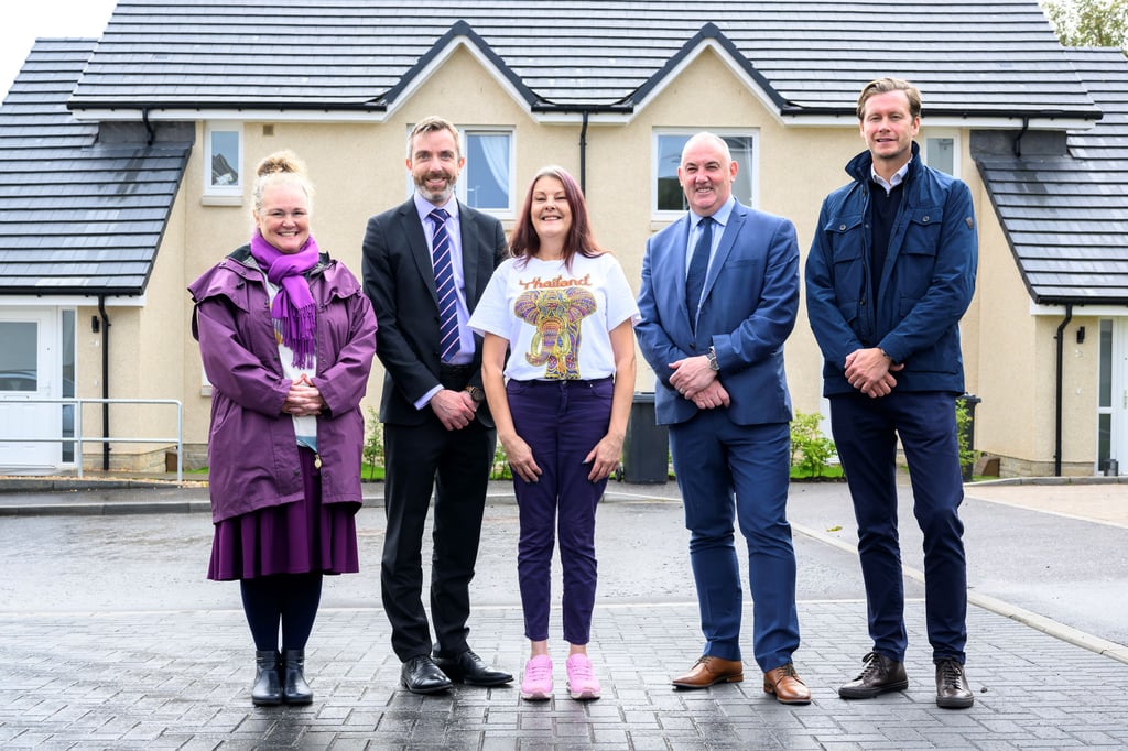 cheif executive, housing minister, tennant of CALA homes image used by Edinburgh PR agency