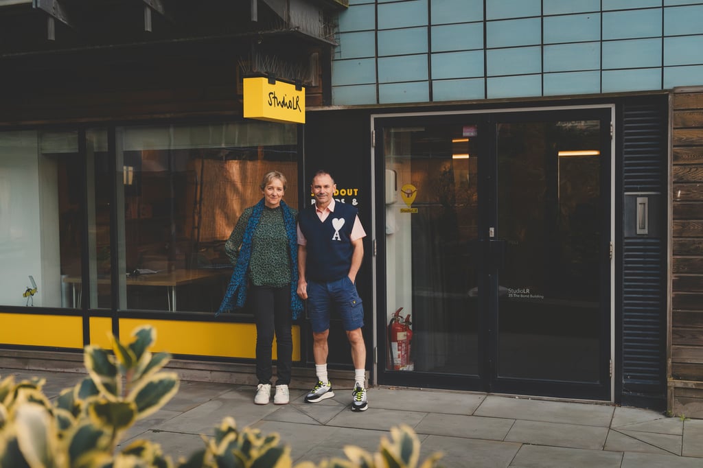 Andy Gray and Lucy Richards outside the Studio LR office | Scottish PR