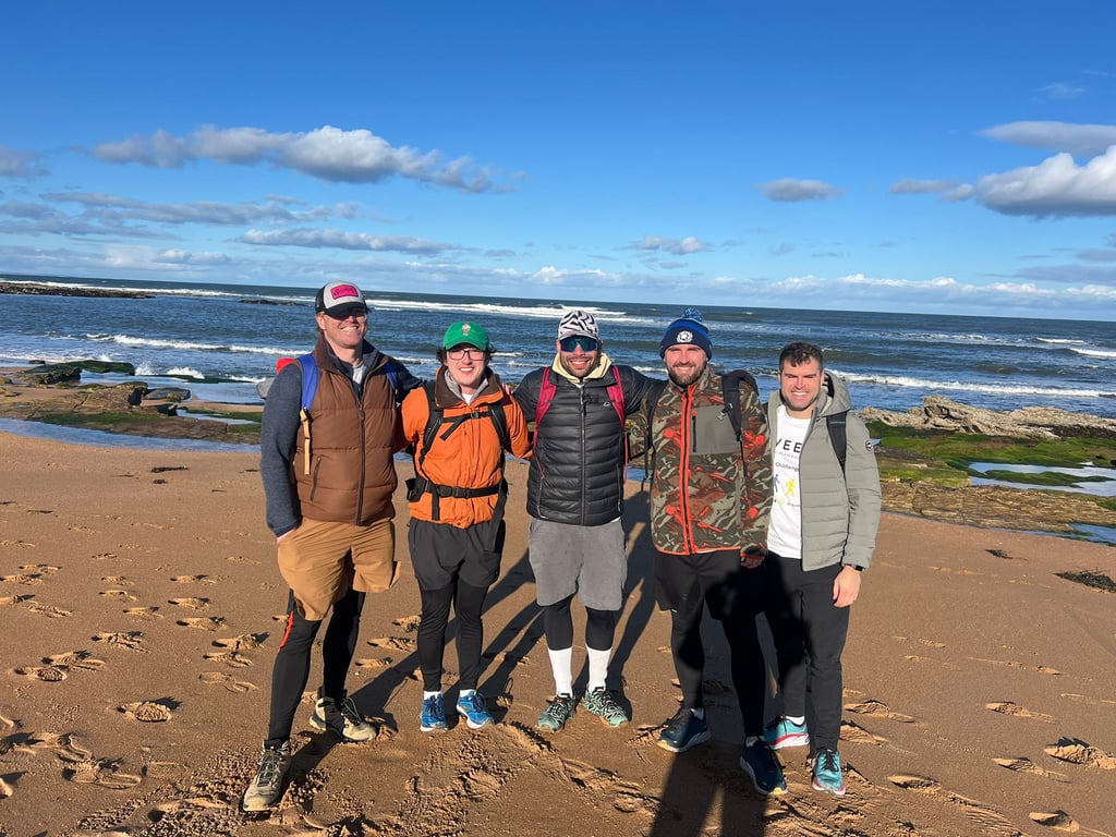 Tweed Wealth Management team on their charity walk along the Fife coastal path | Scottish PR