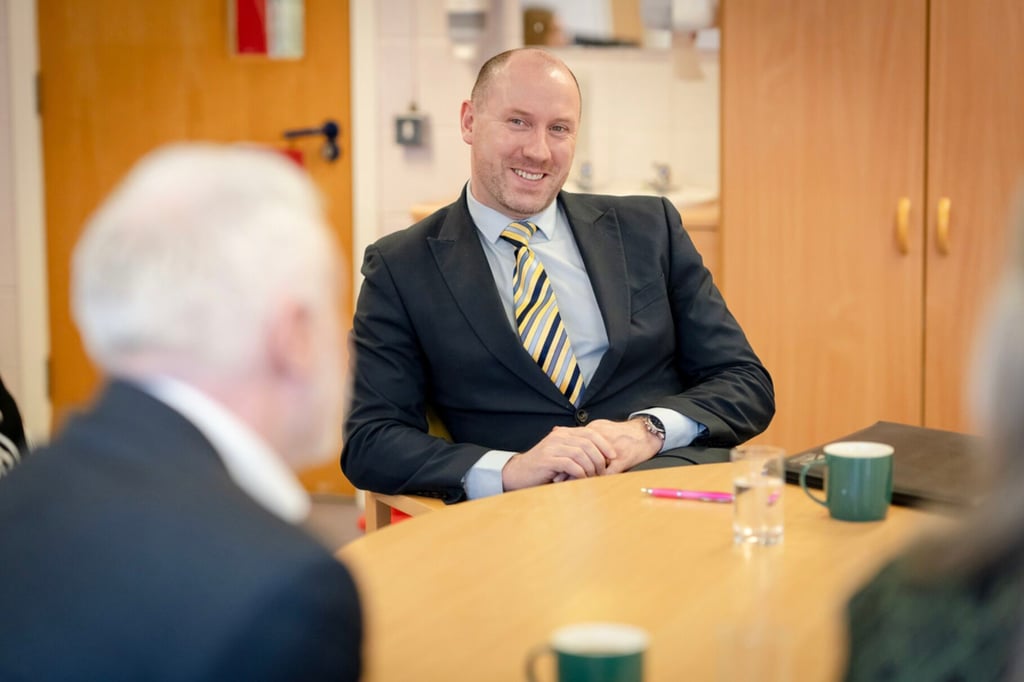 Social Care PR Photography of Neil Gray MSP, Cabinet Secretary for Health and Social Care, visiting the Peoplehood Project