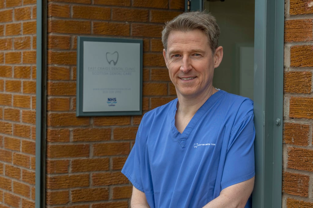 Health PR Photography of Dr Roddy Little, Lead Clinician, East Craigs Dental Clinic