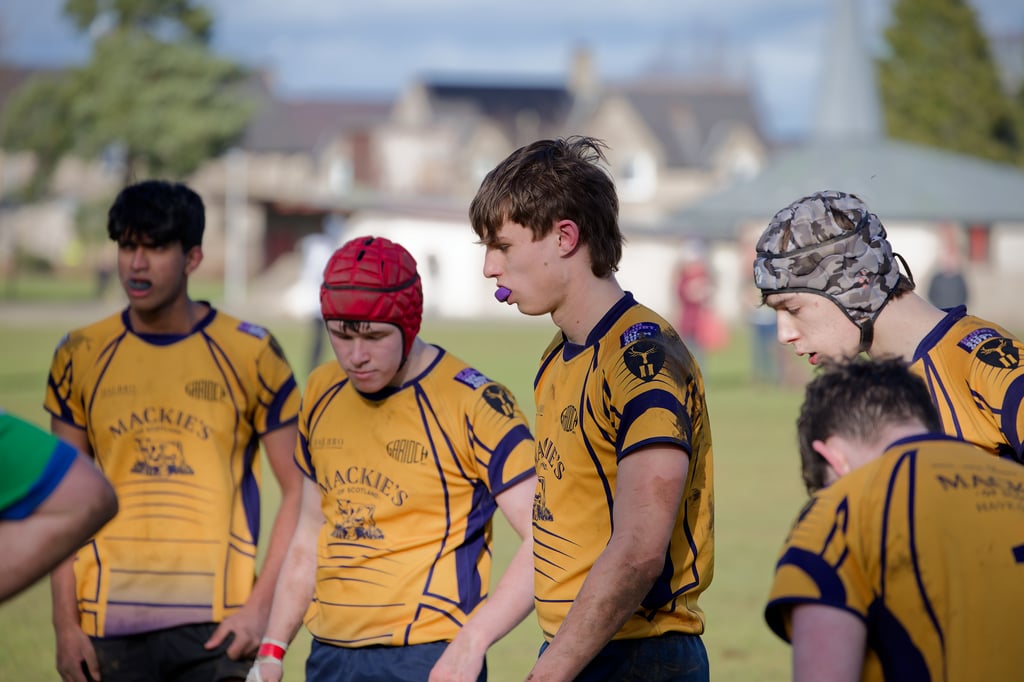 Scottish PR Photography of Garioch RFC U18s with Mackie's sponsored kit