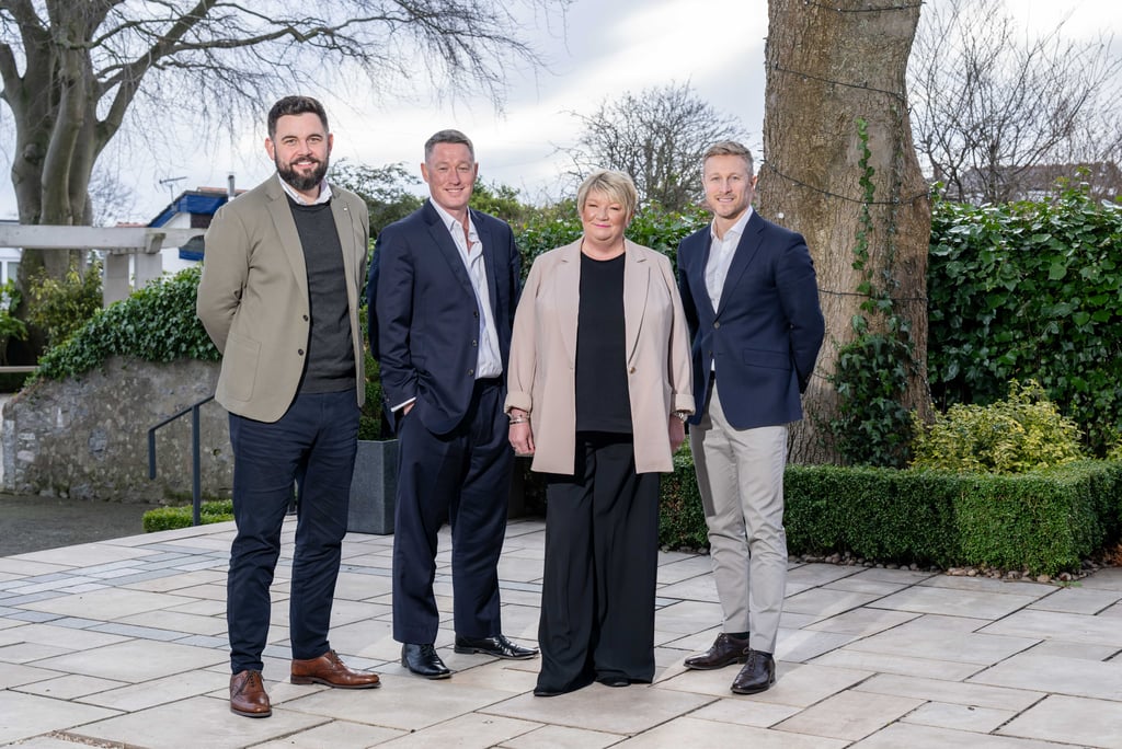 Property PR Photography of four staff members from Simpson & Marwick, Left to Right Sean Nicol, Rob Aberdein, Nikki Hempseed, Gary Wales