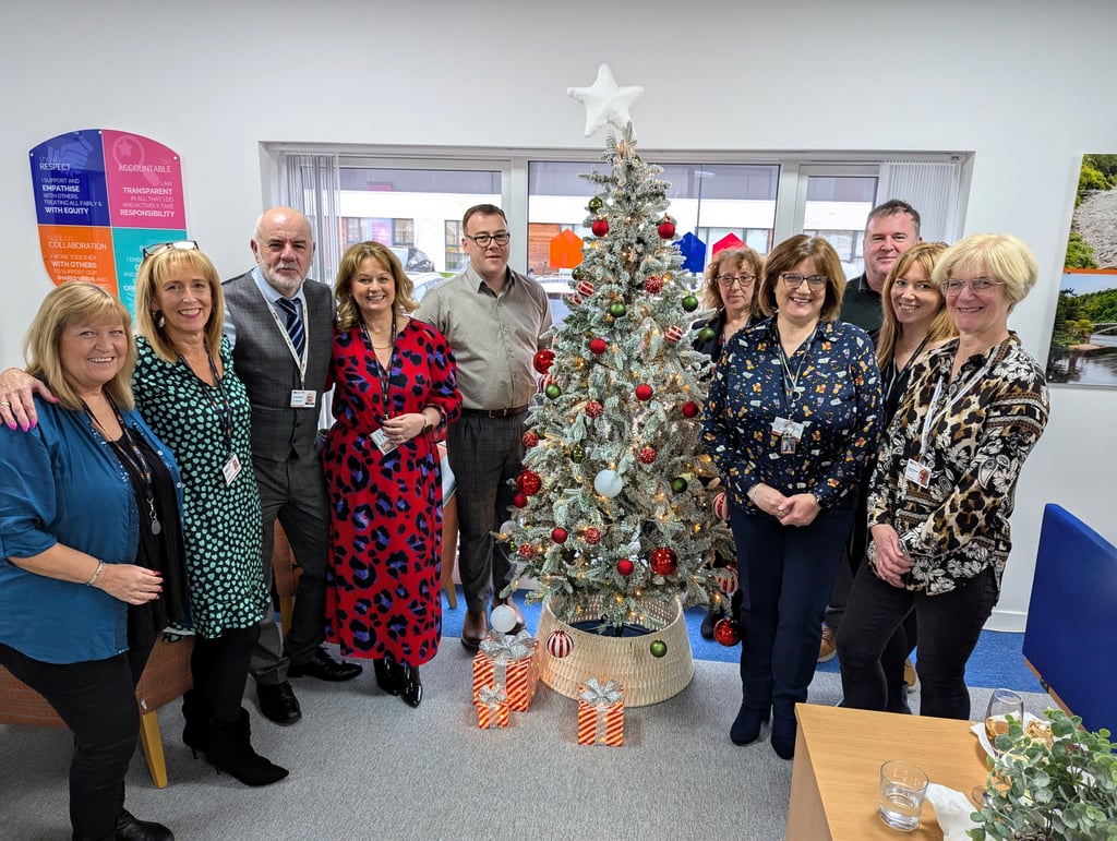 Housing PR photography of Hanover Scotland team in newly-opened Elgin office