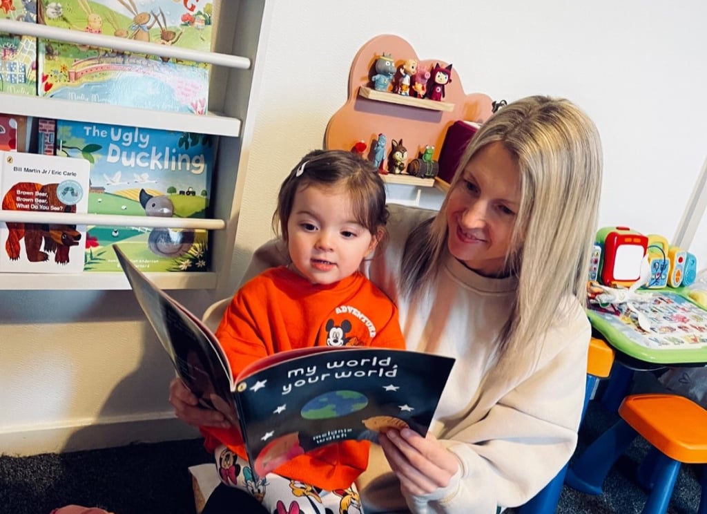 Public sector PR photography features families have been supported by the partnership with Dolly Parton's Imagination Library