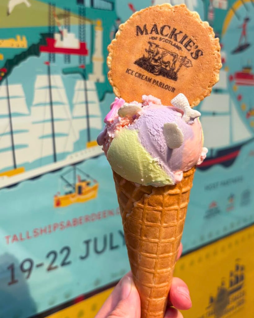 Food and Drink PR photography shwcases Mackie's Mermaid Flavour ice cream