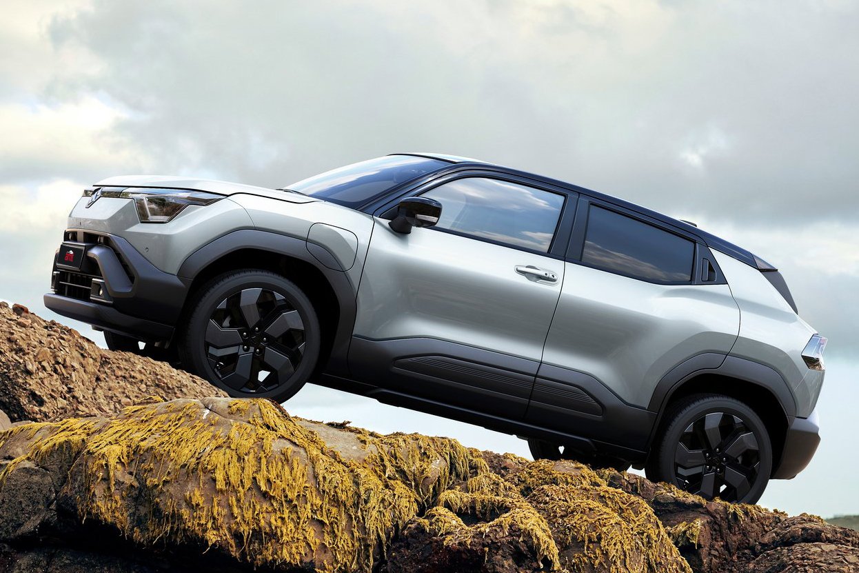 Suzuki E-Vitara electric SUV in mountain setting