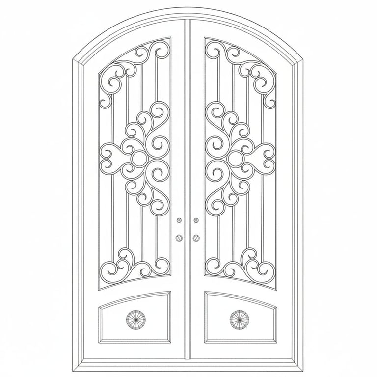 Elegant Archway Entry Doors