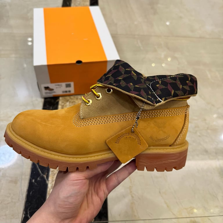 Timberland 6-Inch Fold-Down Boots Wheat Pattern - 2
