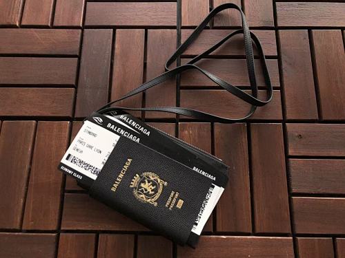 Balenciaga Passport Crossbody Bag Black - 11
