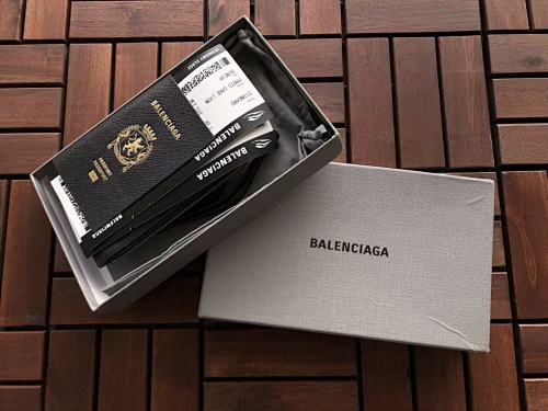 Balenciaga Passport Crossbody Bag Black - 9