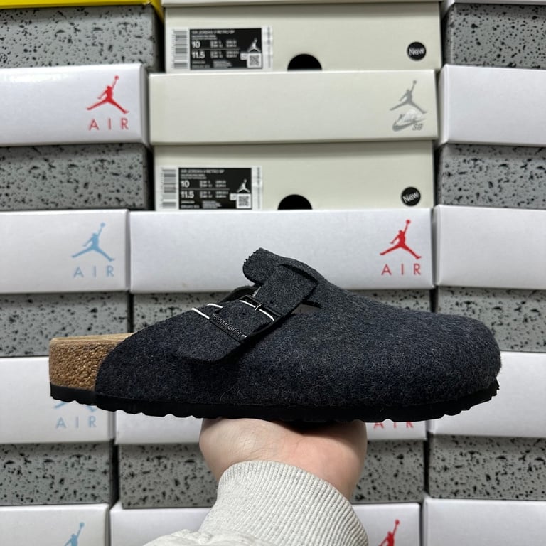 Birkenstock Boston Anthracite Felt - 2