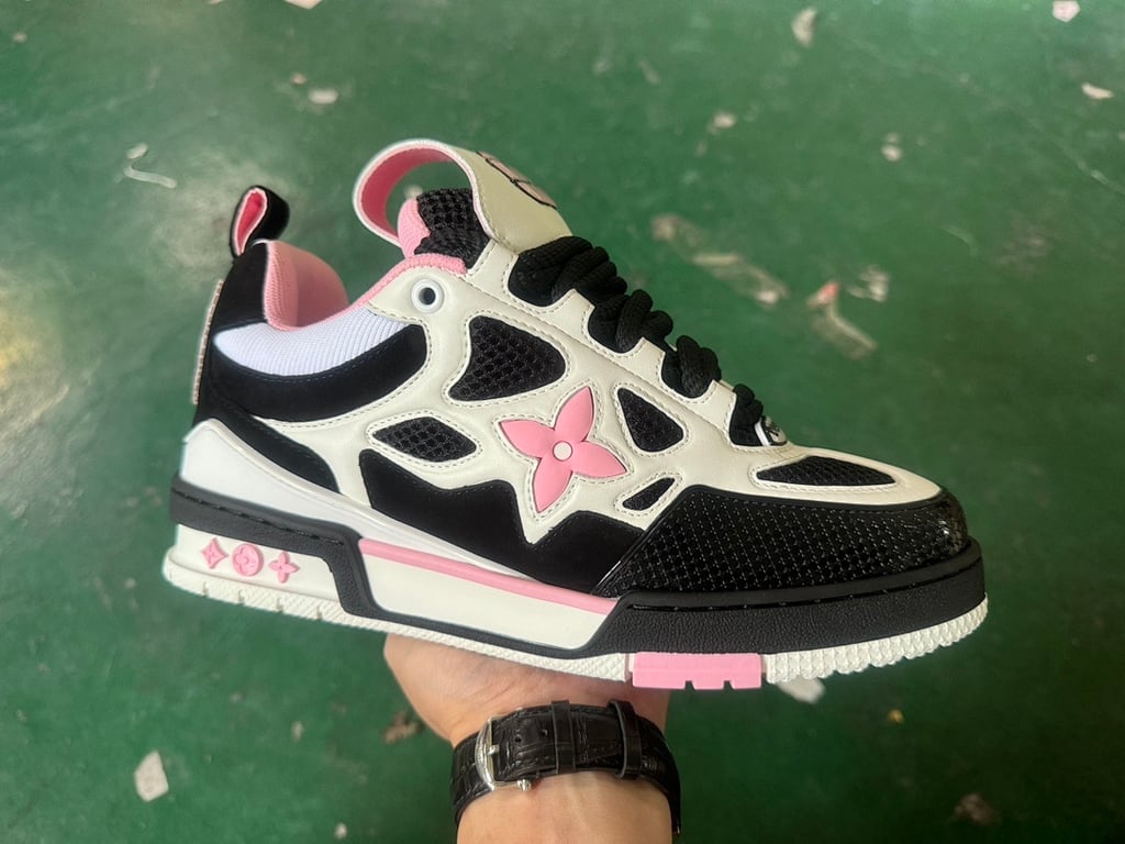 Louis Vuitton Skate Sneaker Black White Pink - 11