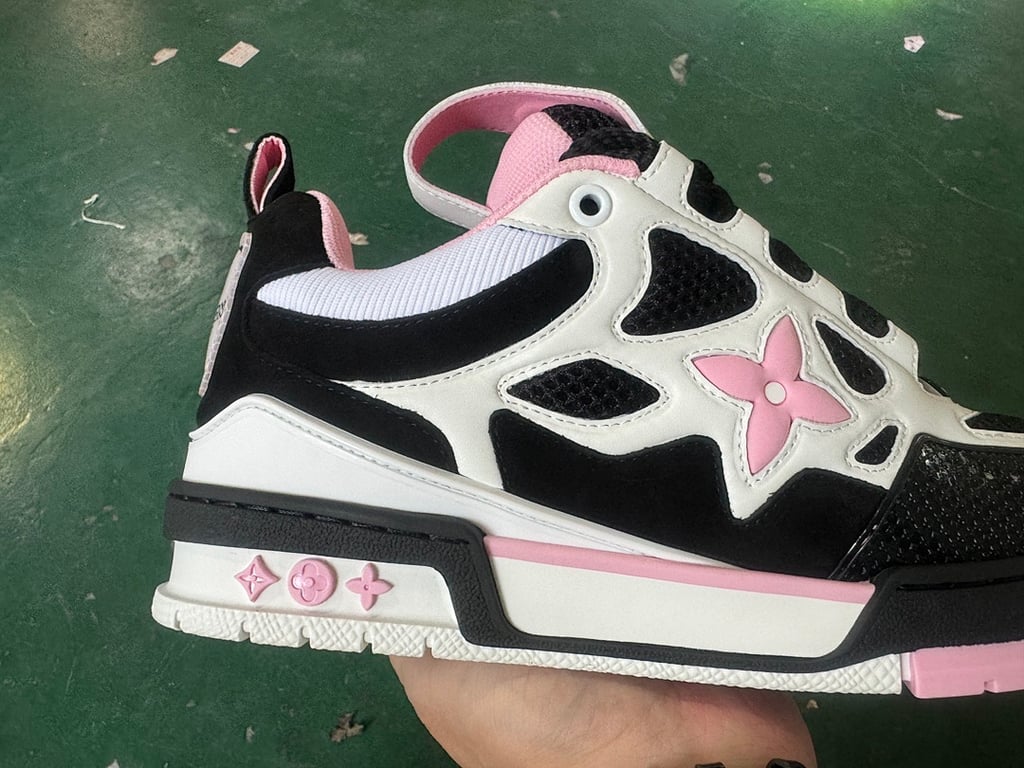 Louis Vuitton Skate Sneaker Black White Pink - 7