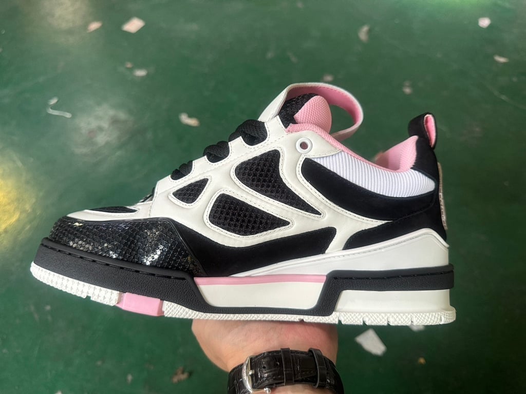 Louis Vuitton Skate Sneaker Black White Pink - 9
