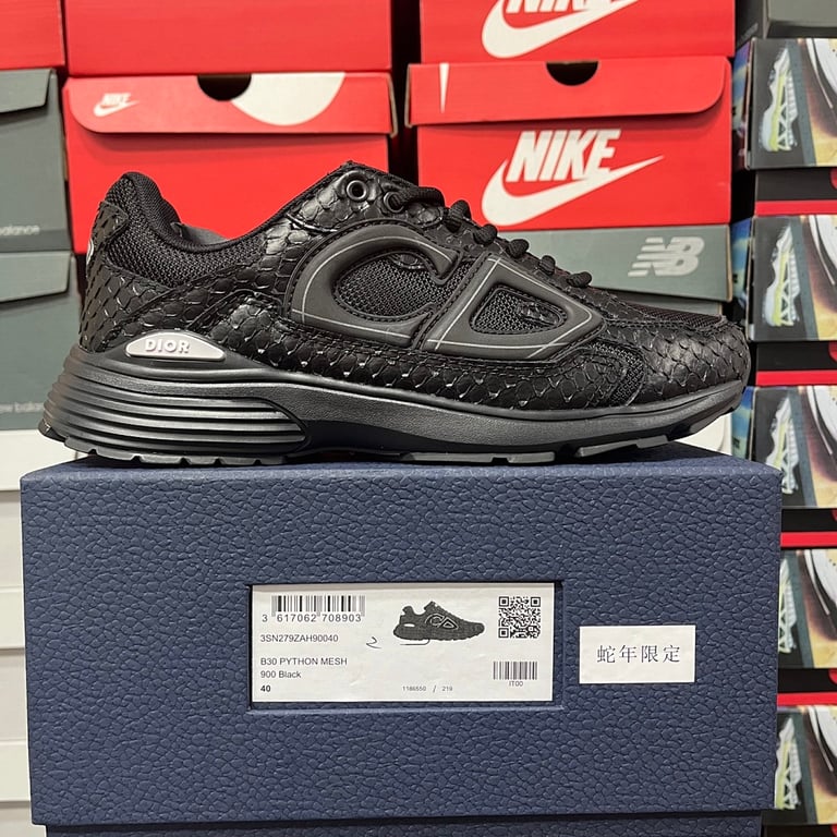 Dior B30 Python Mesh Black Year of the Snake