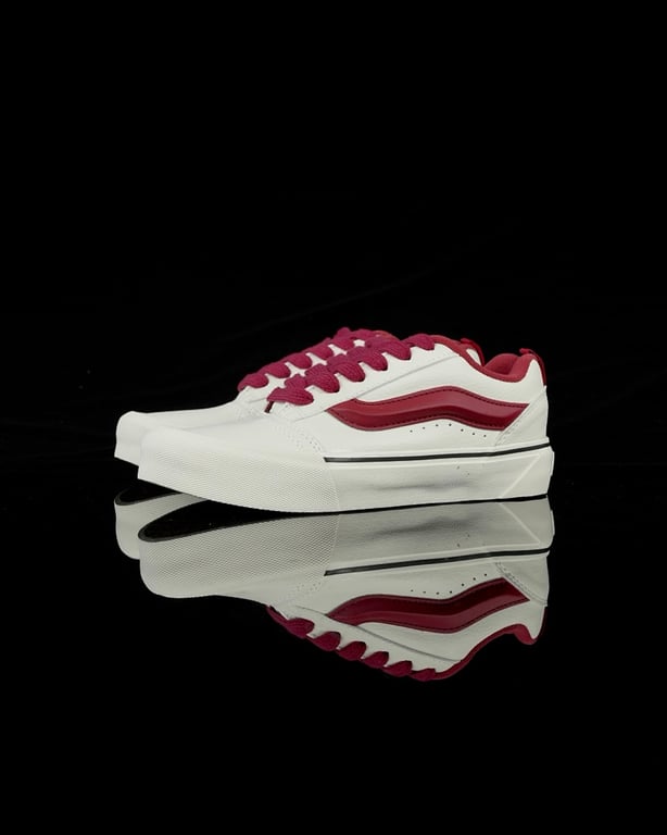 Vans Knu Skool White Red Leather - 10