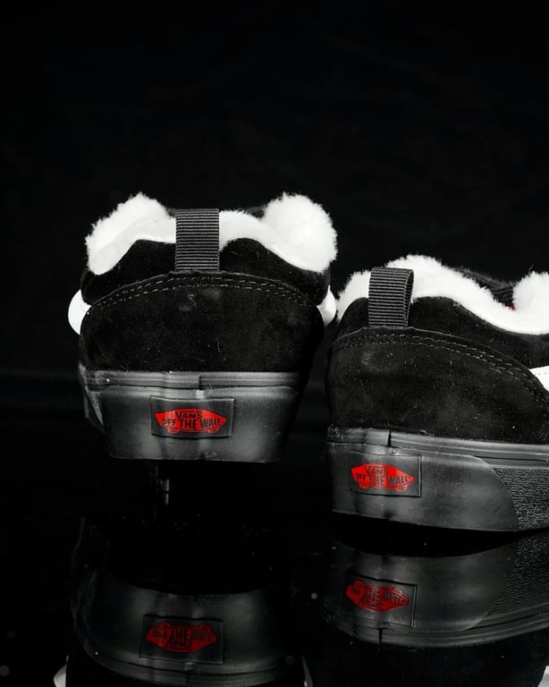 Vans Knu Skool Black White Fleece - 3