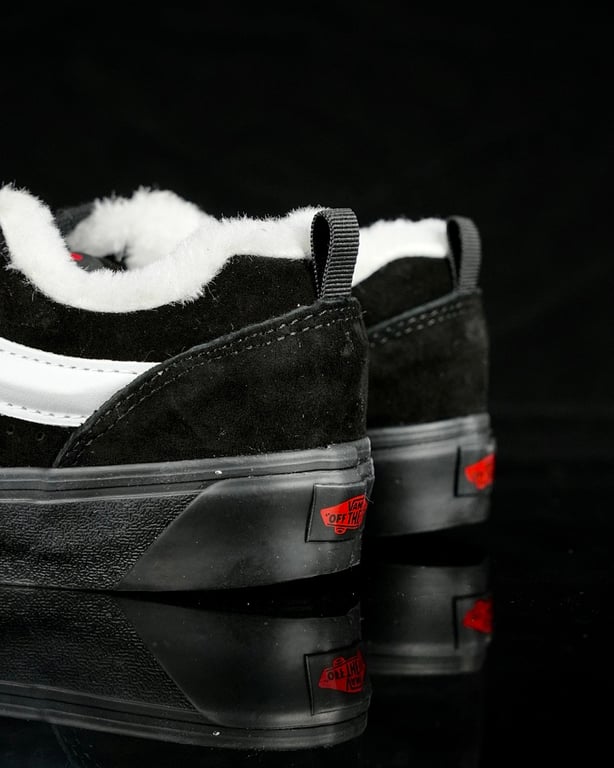 Vans Knu Skool Black White Fleece - 4