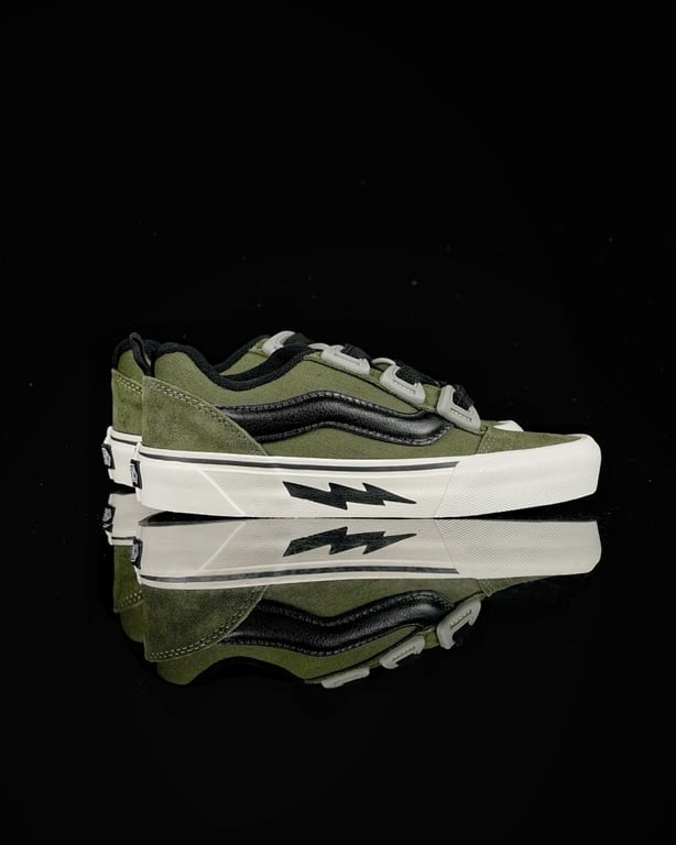 Vans Knu Skool Lightning Olive Green - 2