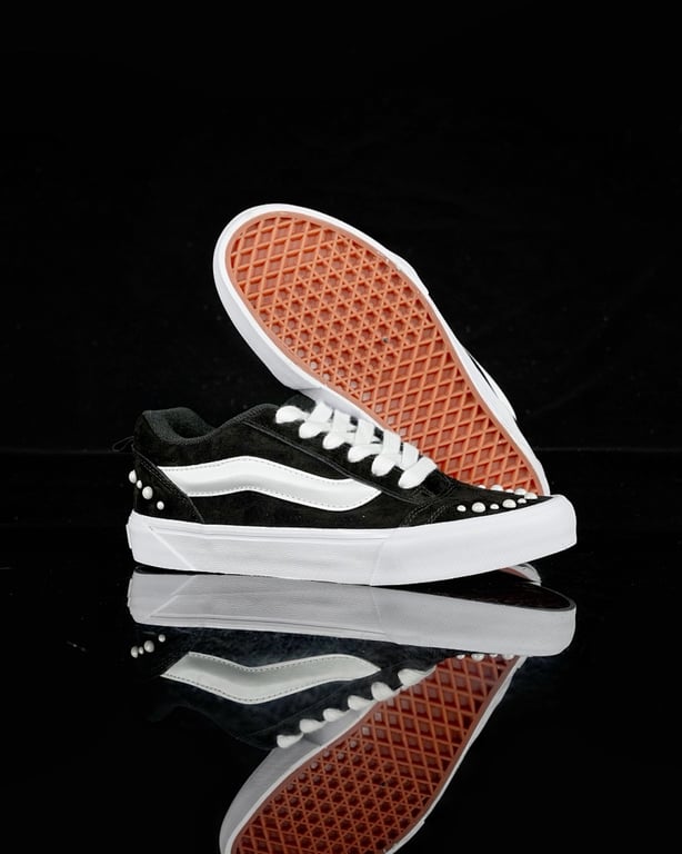Vans Knu Skool Black White Pearl Studded - 6