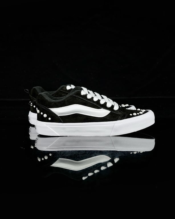 Vans Knu Skool Black White Pearl Studded - 8