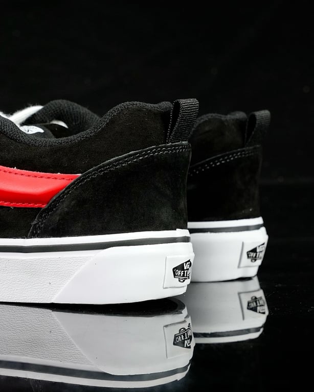 Vans Knu Skool Black Red - 4