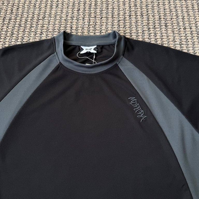 Mertra Contrast Panel T-Shirt Black/Grey - 6
