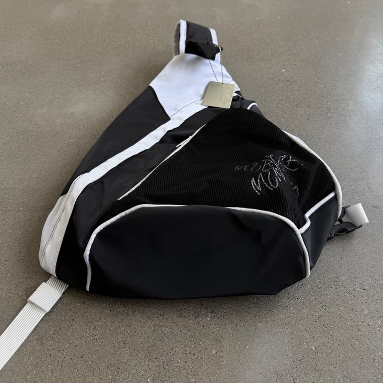 Mertra Embroidered Sling Bag Black White - 2