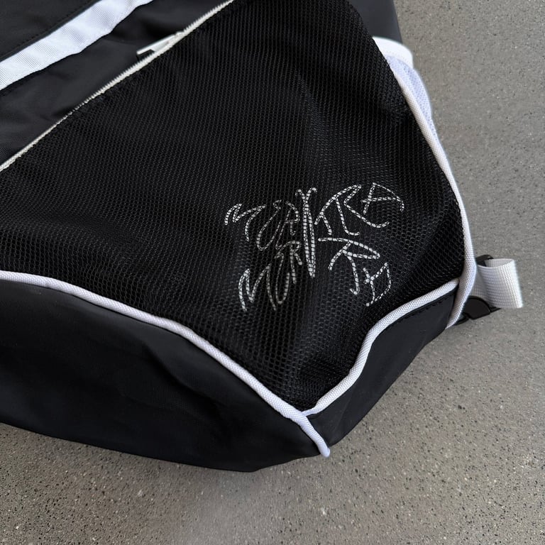 Mertra Embroidered Sling Bag Black White - 3
