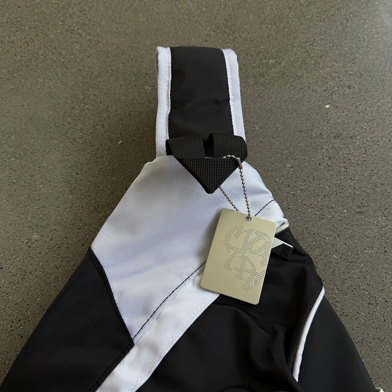 Mertra Embroidered Sling Bag Black White - 5