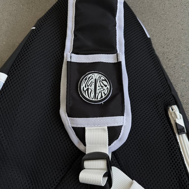 Mertra Embroidered Sling Bag Black White - 7