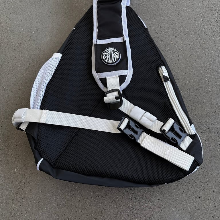 Mertra Embroidered Sling Bag Black White - 9
