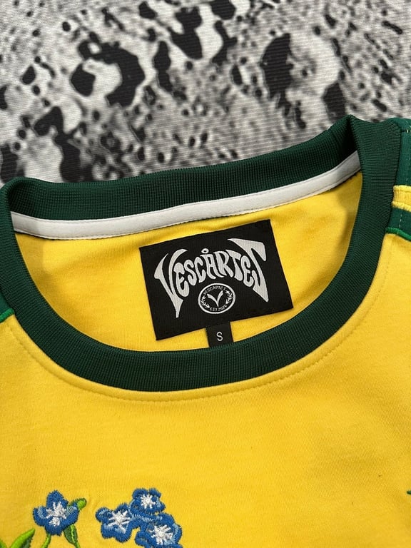 Vescartes Brazil Floral Jersey Yellow - 5