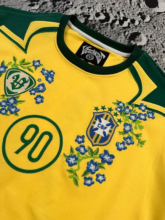 Vescartes Brazil Floral Jersey Yellow - 7