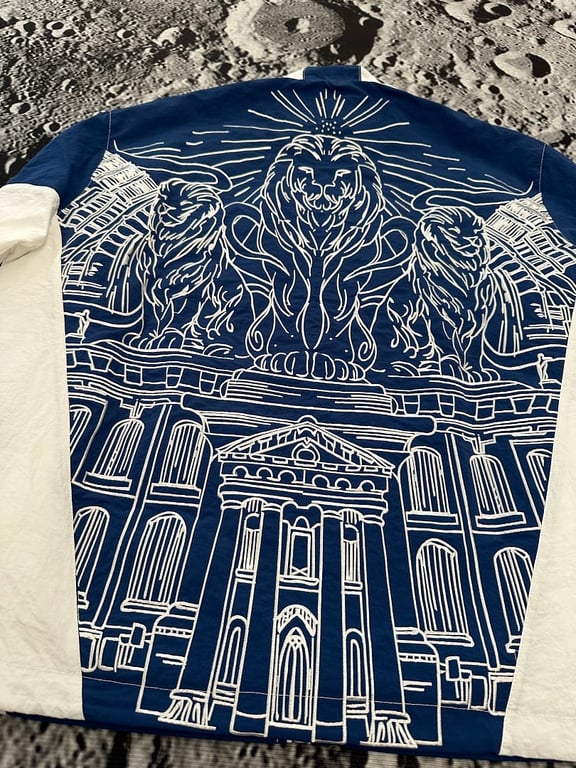 Vescartes Double Lion Legion Windbreaker Blue/White - 12