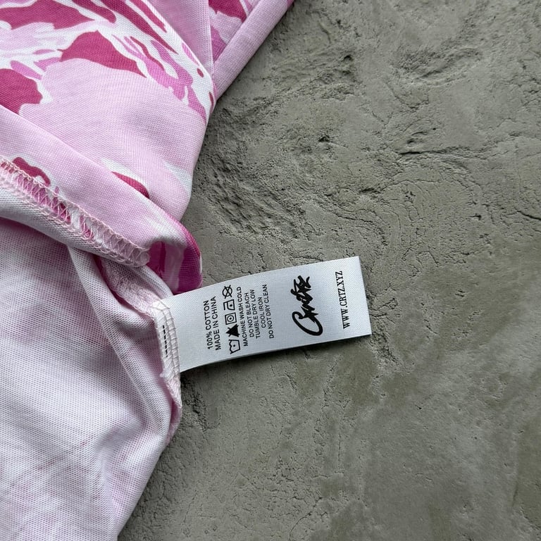 Corteiz Island Puff Print T-Shirt Pink Tiger Camo - 13