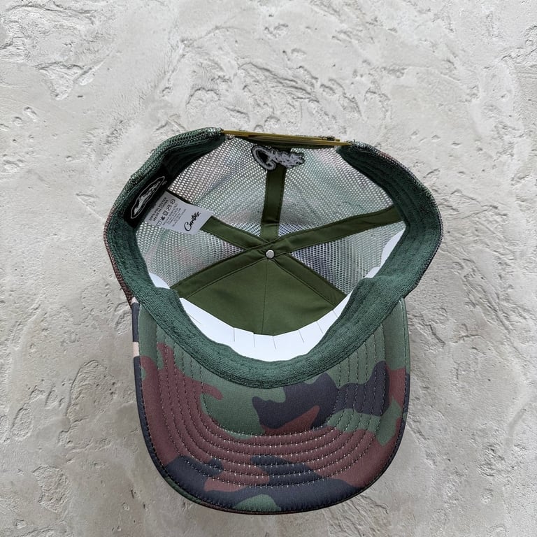 Corteiz Alcatraz Print Trucker Hat Woodland Camo - 16
