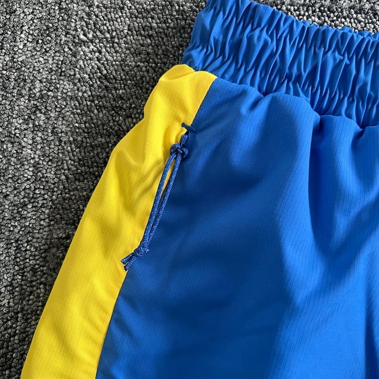 Syna World Vortex Track Shorts Blue/Yellow - 11