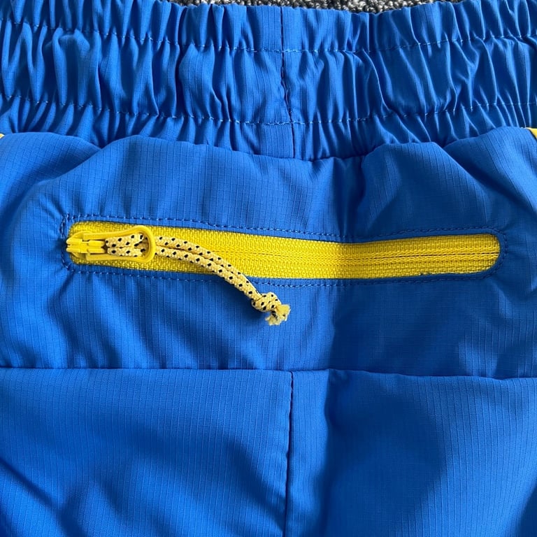 Syna World Vortex Track Shorts Blue/Yellow - 12